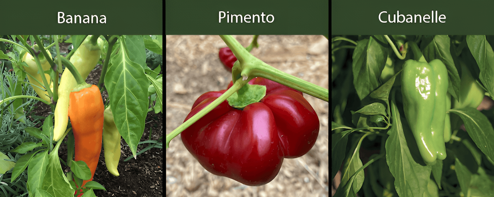 banana peppers pimento peppers cubanelle peppers